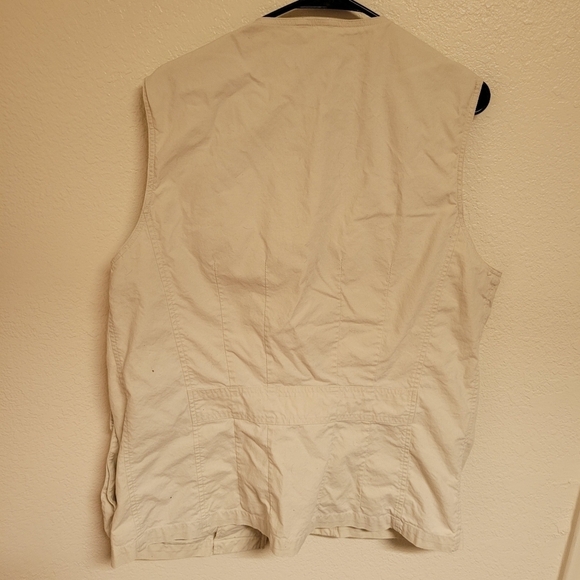 Eddie Bauer Cream Colored Cargo vest - Picture 3 of 3